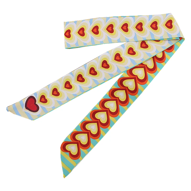 Face Scarf Mask - 엑스트라 롱 120cm 실크 리본 스카프