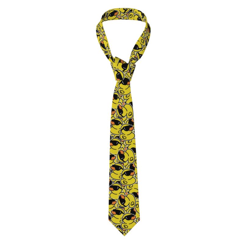 Skinny Tie Men - 귀여운 고무 오리 넥타이 남성용 8cm
