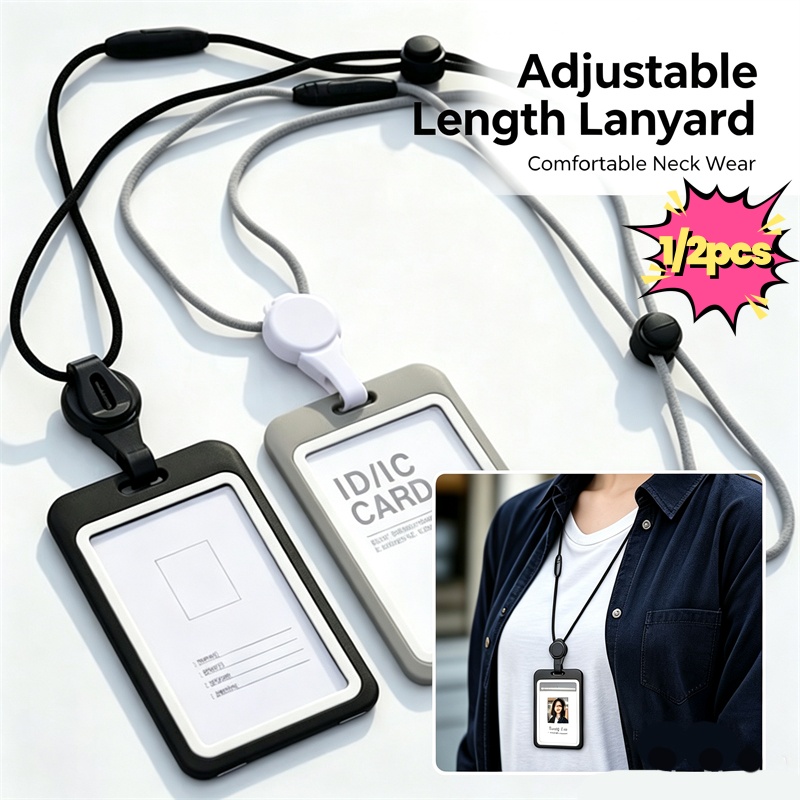 Lanyard Badge Holder - ID 액세서리(끈 포함) 배지 홀더 투명