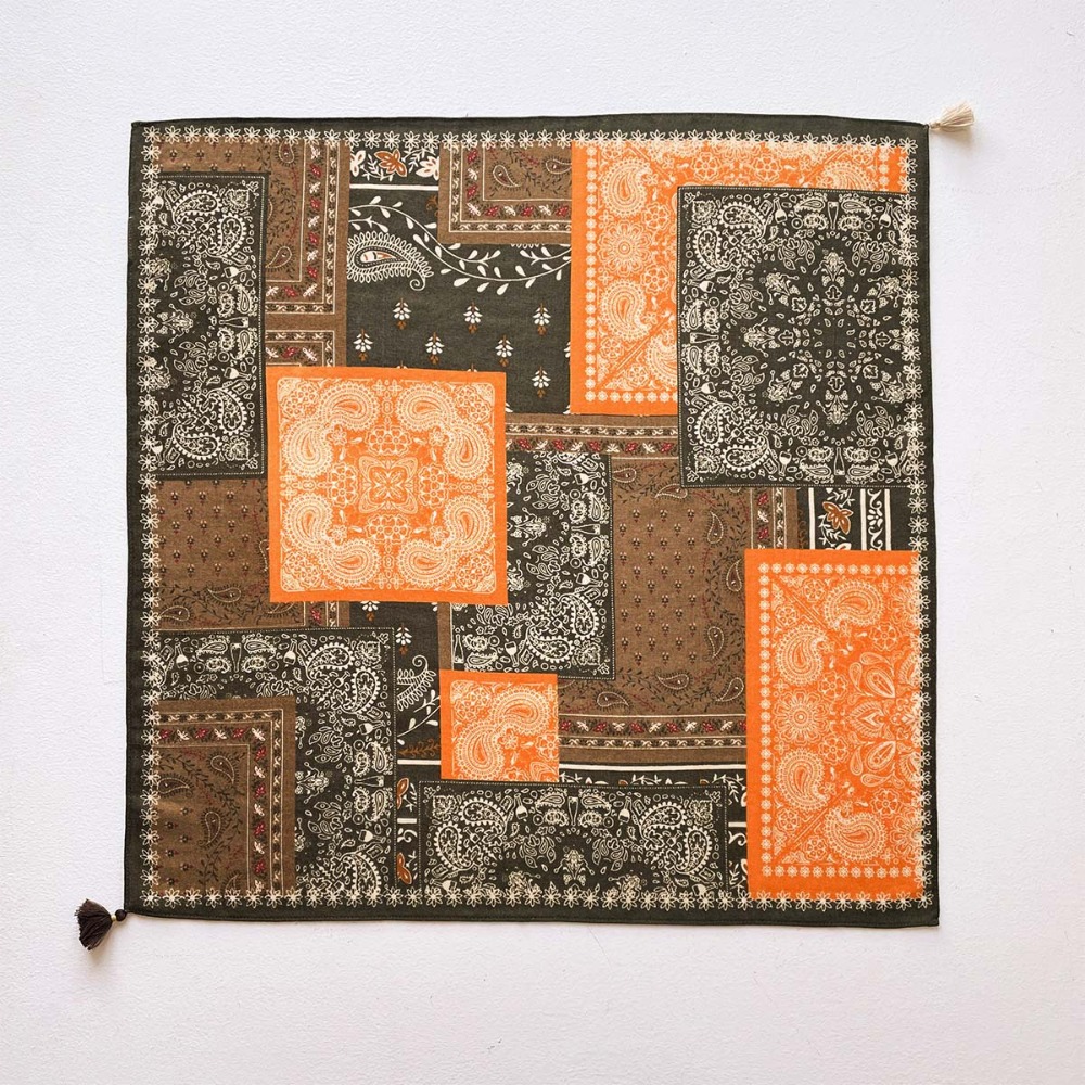 태슬 스카프 여성용 스퀘어 코튼 느낌 숄 랩스 푸라르  - Ascot Neck Scarf 리뷰 및 가격