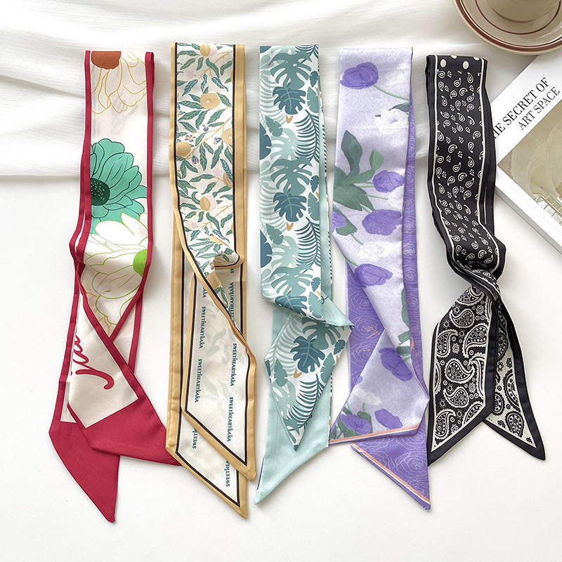 새로운 럭셔리 브랜드 모델 작은 실크 스카프 여성 헤어 - Ascot Neck Scarf 리뷰 및 가격
