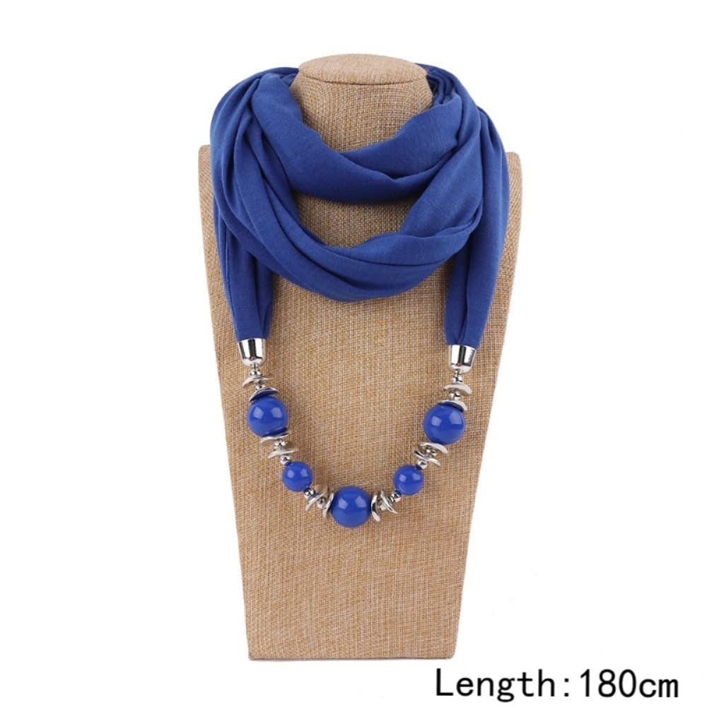 새로운 쉬폰 스카프 목걸이 비즈 장식 단색 인피니티 스 - Infinity Scarf Knit 리뷰 및 가격